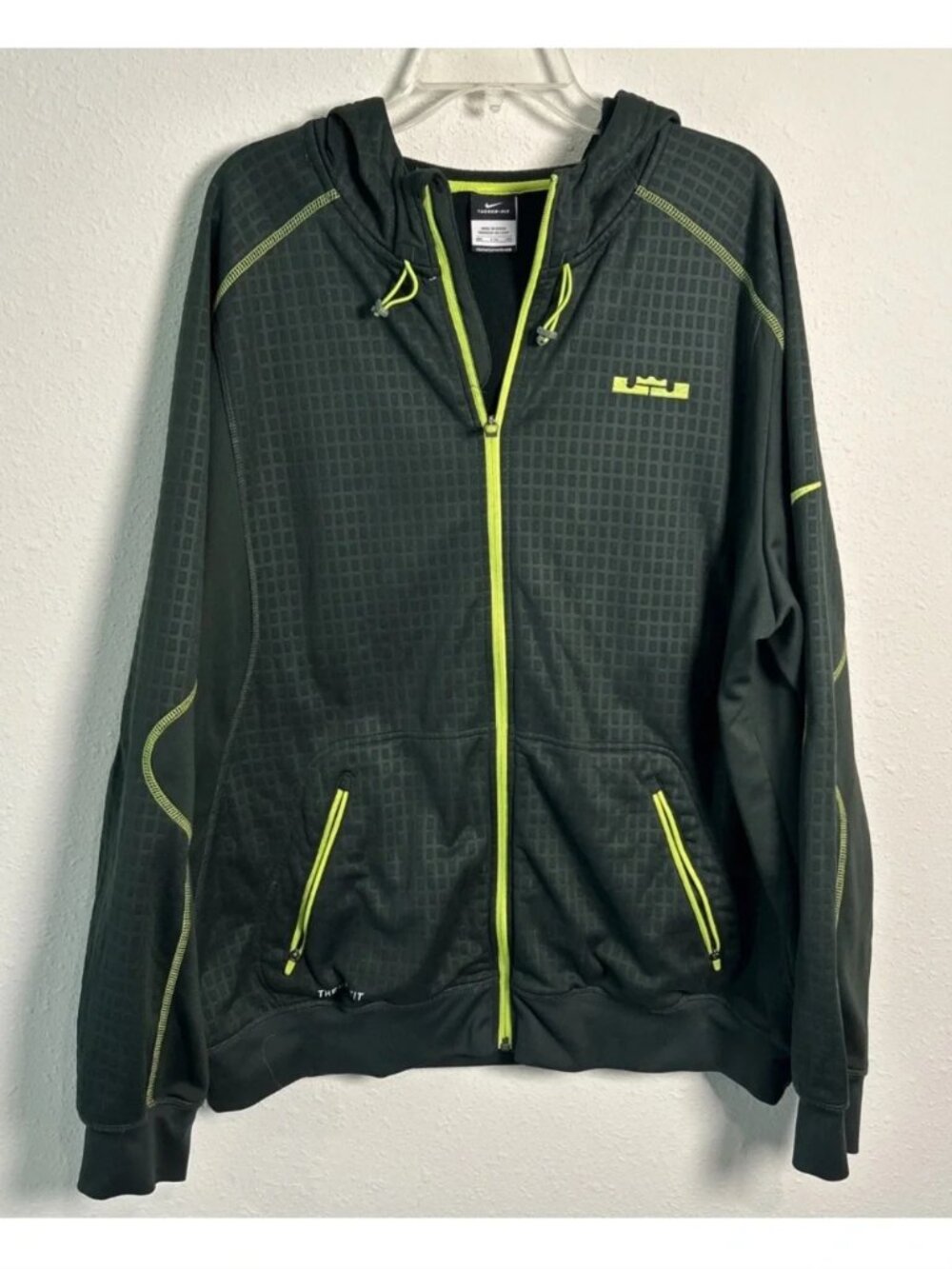 NEW NIKE LeBRON FULL ZIP DRI-FIT HOODIE JACKET MENS SIZE 2XL DARK GREEN NWOT XXL